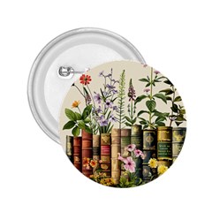 Books Flowers Book Flower Flora Floral 2 25  Buttons