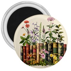 Books Flowers Book Flower Flora Floral 3  Magnets