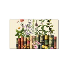 Books Flowers Book Flower Flora Floral Sticker Rectangular (10 Pack)