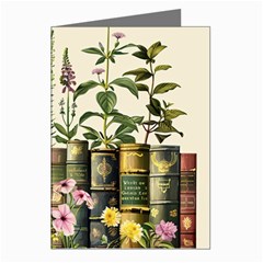 Books Flowers Book Flower Flora Floral Greeting Cards (pkg Of 8) by Maspions