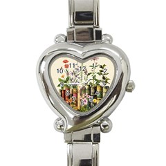 Books Flowers Book Flower Flora Floral Heart Italian Charm Watch