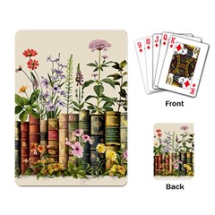 Books Flowers Book Flower Flora Floral Playing Cards Single Design (rectangle)