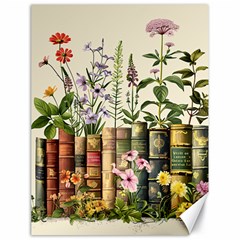 Books Flowers Book Flower Flora Floral Canvas 18  X 24  by Maspions