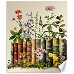 Books Flowers Book Flower Flora Floral Canvas 20  X 24 