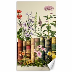 Books Flowers Book Flower Flora Floral Canvas 40  X 72 