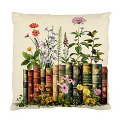 Books Flowers Book Flower Flora Floral Standard Cushion Case (two Sides)