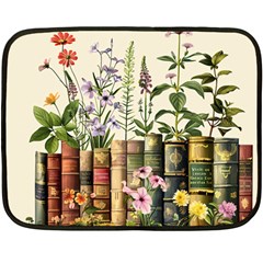 Books Flowers Book Flower Flora Floral Fleece Blanket (mini)