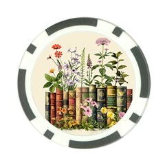 Books Flowers Book Flower Flora Floral Poker Chip Card Guard (10 Pack) by Maspions