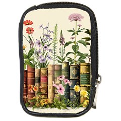 Books Flowers Book Flower Flora Floral Compact Camera Leather Case by Maspions