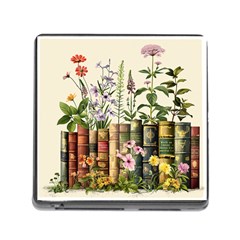 Books Flowers Book Flower Flora Floral Memory Card Reader (square 5 Slot) by Maspions