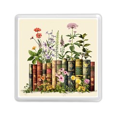 Books Flowers Book Flower Flora Floral Memory Card Reader (square) by Maspions