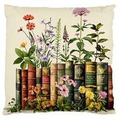 Books Flowers Book Flower Flora Floral Large Cushion Case (one Side)