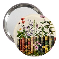 Books Flowers Book Flower Flora Floral 3  Handbag Mirrors