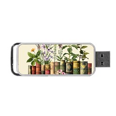 Books Flowers Book Flower Flora Floral Portable Usb Flash (one Side)