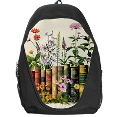 Books Flowers Book Flower Flora Floral Backpack Bag