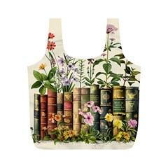 Books Flowers Book Flower Flora Floral Full Print Recycle Bag (m)