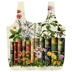 Books Flowers Book Flower Flora Floral Full Print Recycle Bag (xl)