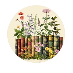 Books Flowers Book Flower Flora Floral Mini Round Pill Box