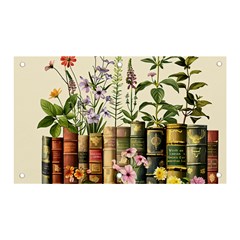 Books Flowers Book Flower Flora Floral Banner And Sign 5  X 3 