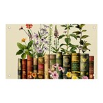 Books Flowers Book Flower Flora Floral Banner and Sign 5  x 3  Front