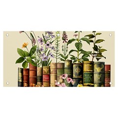 Books Flowers Book Flower Flora Floral Banner And Sign 6  X 3  by Maspions