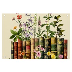 Books Flowers Book Flower Flora Floral Banner And Sign 6  X 4  by Maspions