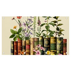 Books Flowers Book Flower Flora Floral Banner And Sign 7  X 4 