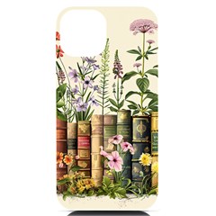 Books Flowers Book Flower Flora Floral Iphone 14 Black Uv Print Case by Maspions