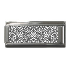 Monochrome Maze Design Print Superlink Italian Charm (9mm) by dflcprintsclothing