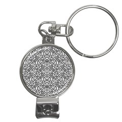 Monochrome Maze Design Print Nail Clippers Key Chain