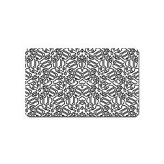 Monochrome Maze Design Print Magnet (name Card)