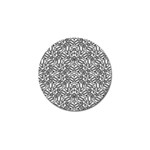 Monochrome Maze Design Print Golf Ball Marker Front