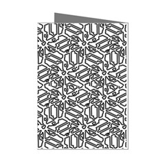 Monochrome Maze Design Print Mini Greeting Cards (pkg Of 8) by dflcprintsclothing