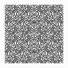 Monochrome Maze Design Print Medium Glasses Cloth (2 Sides) by dflcprintsclothing