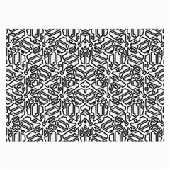 Monochrome Maze Design Print Large Glasses Cloth by dflcprintsclothing