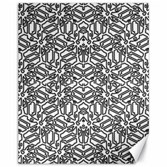 Monochrome Maze Design Print Canvas 11  X 14  by dflcprintsclothing