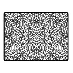 Monochrome Maze Design Print Fleece Blanket (small)