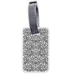 Monochrome Maze Design Print Luggage Tag (one Side) by dflcprintsclothing