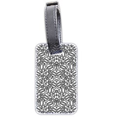 Monochrome Maze Design Print Luggage Tag (two Sides)