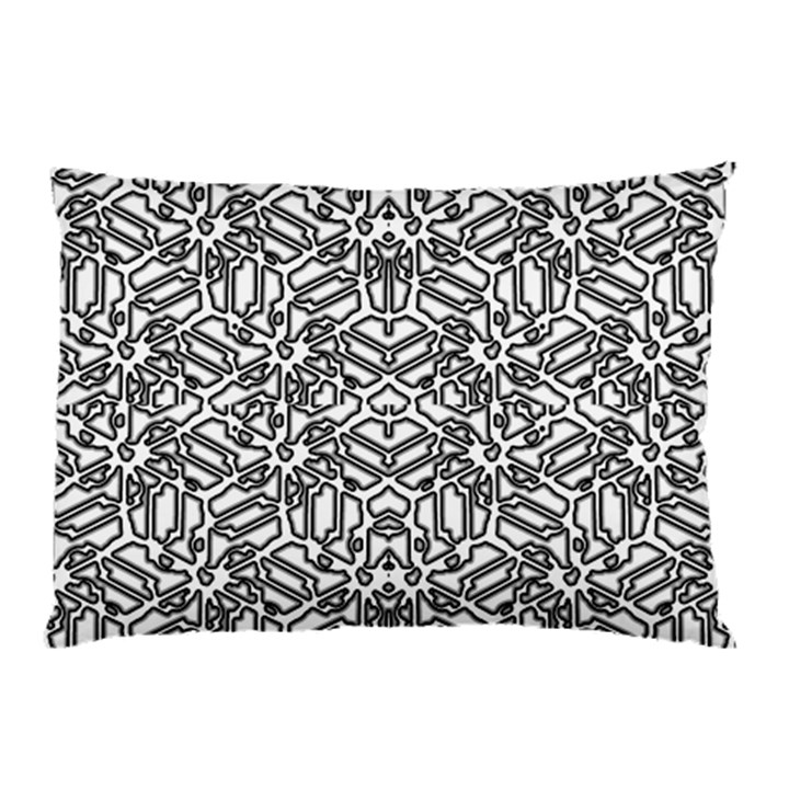 Monochrome Maze Design Print Pillow Case (Two Sides)