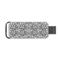 Monochrome Maze Design Print Portable Usb Flash (two Sides) by dflcprintsclothing