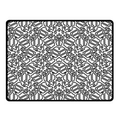 Monochrome Maze Design Print Two Sides Fleece Blanket (small)