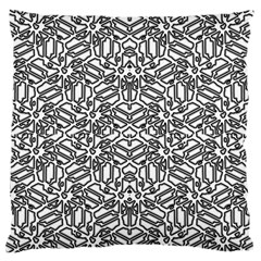 Monochrome Maze Design Print Standard Premium Plush Fleece Cushion Case (one Side) by dflcprintsclothing