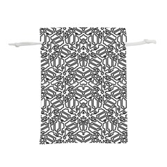 Monochrome Maze Design Print Lightweight Drawstring Pouch (l) by dflcprintsclothing