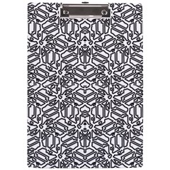 Monochrome Maze Design Print A4 Acrylic Clipboard by dflcprintsclothing