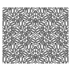 Monochrome Maze Design Print Premium Plush Fleece Blanket (small) by dflcprintsclothing