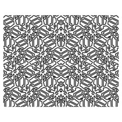 Monochrome Maze Design Print Premium Plush Fleece Blanket (medium) by dflcprintsclothing