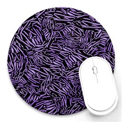 Enigmatic Plum Mosaic Round Mousepad by dflcprintsclothing