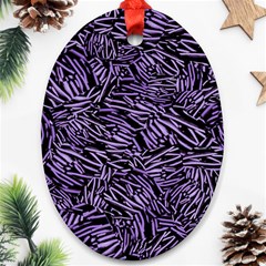 Enigmatic Plum Mosaic Ornament (oval) by dflcprintsclothing