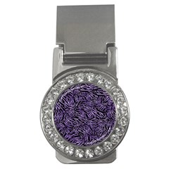 Enigmatic Plum Mosaic Money Clips (cz)  by dflcprintsclothing